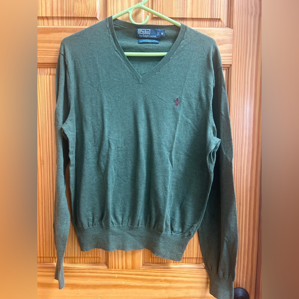 Ralph Lauren Forest Green Classic V-Neck